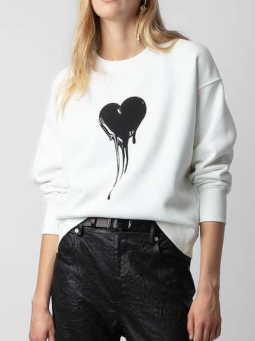 Zadig & Voltaire Oscar Flowing Heart Sweatshirt